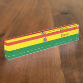 Porte-nom Pour Bureau Drapeau de Bolivie patriotique (Taille)
