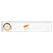 Porte-nom Pour Bureau Drapeau de Chypre (Devant)