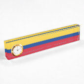 Porte-nom Pour Bureau Drapeau de Colombie