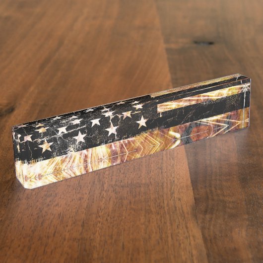 Porte-nom Pour Bureau Drapeau de construction industrielle (Taille)