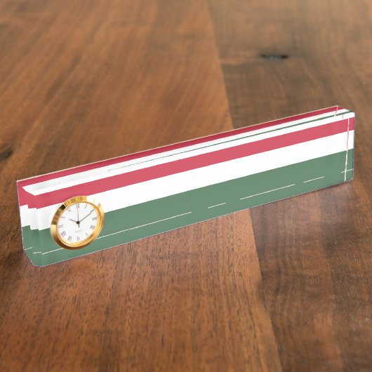 Porte-nom Pour Bureau drapeau de la Hongrie (Taille)