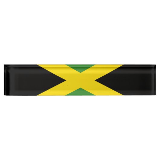 Porte-nom Pour Bureau Drapeau de la Jamaïque (Devant)