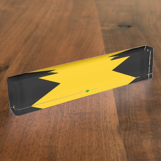 Porte-nom Pour Bureau Drapeau de la Jamaïque (Taille)