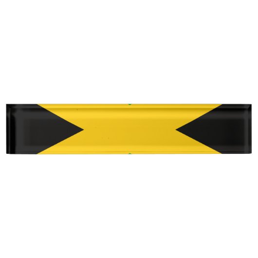 Porte-nom Pour Bureau Drapeau de la Jamaïque (Devant)