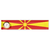 Porte-nom Pour Bureau Drapeau de la Macédoine du Nord (Devant)