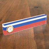 Porte-nom Pour Bureau Drapeau de la Russie (Taille)