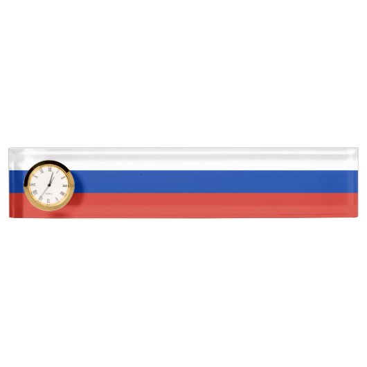 Porte-nom Pour Bureau Drapeau de la Russie (Devant)