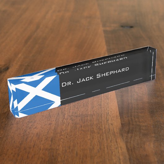 Porte-nom Pour Bureau Drapeau de l'Ecosse (Taille)