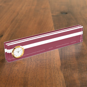 Porte-nom Pour Bureau Drapeau de Lettonie