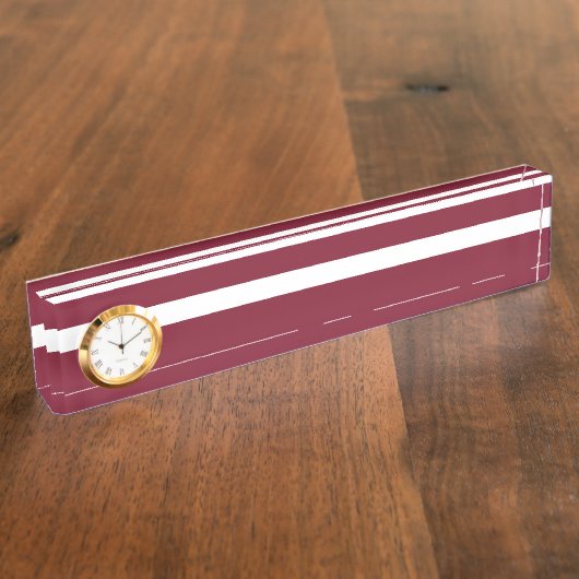 Porte-nom Pour Bureau Drapeau de Lettonie (Taille)