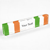 Porte-nom Pour Bureau Drapeau de l'Irlande