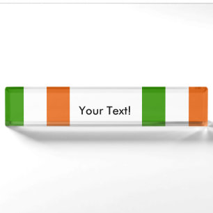 Porte-nom Pour Bureau Drapeau de l'Irlande