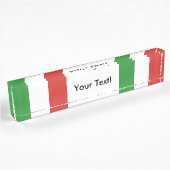 Porte-nom Pour Bureau Drapeau de l'Italie