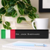 Porte-nom Pour Bureau Drapeau de l'Italie