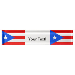 Porte-nom Pour Bureau Drapeau de Porto Rico