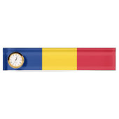 Porte-nom Pour Bureau Drapeau de Roumanie (Devant)