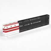 Porte-nom Pour Bureau Drapeau de Washington DC