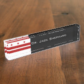 Porte-nom Pour Bureau Drapeau de Washington DC (Taille)