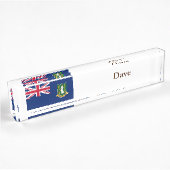 Porte-nom Pour Bureau Drapeau des îles Vierges britanniques