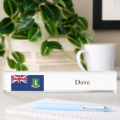 Porte-nom Pour Bureau Drapeau des îles Vierges britanniques