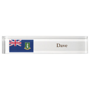 Porte-nom Pour Bureau Drapeau des îles Vierges britanniques