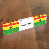 Porte-nom Pour Bureau Drapeau du Ghana (Taille)