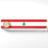 Porte-nom Pour Bureau Drapeau du Liban (Devant)