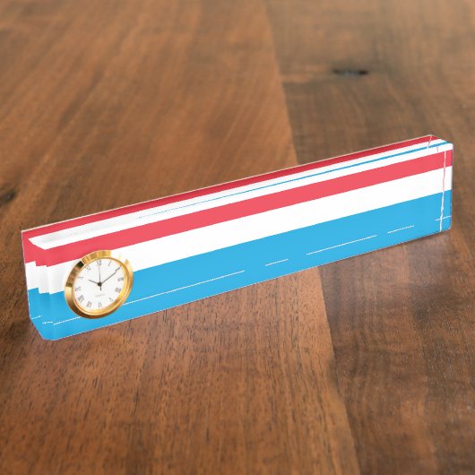 Porte-nom Pour Bureau Drapeau du Luxembourg (Taille)