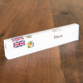 Porte-nom Pour Bureau Drapeau du territoire antarctique britannique (Taille)