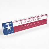 Porte-nom Pour Bureau Drapeau du Texas