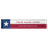 Porte-nom Pour Bureau Drapeau du Texas (Devant)