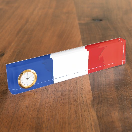 Porte-nom Pour Bureau drapeau français (Taille)