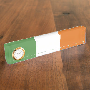 Porte-nom Pour Bureau Drapeau irlandais