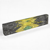 Porte-nom Pour Bureau Drapeau jamaïcain - Crinké
