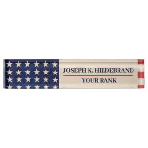 Porte-nom Pour Bureau Drapeau patriotique américain
