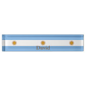 Porte-nom Pour Bureau Drapeau patriotique argentin Nom Plaque (Devant)