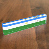 Porte-nom Pour Bureau Drapeau patriotique Bachkortostan (Taille)