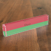 Porte-nom Pour Bureau Drapeau patriotique biélorusse (Taille)