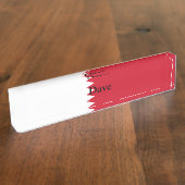 Porte-nom Pour Bureau Drapeau patriotique de Bahreïn (Taille)