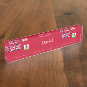 Porte-nom Pour Bureau Drapeau patriotique des Bermudes (Taille)