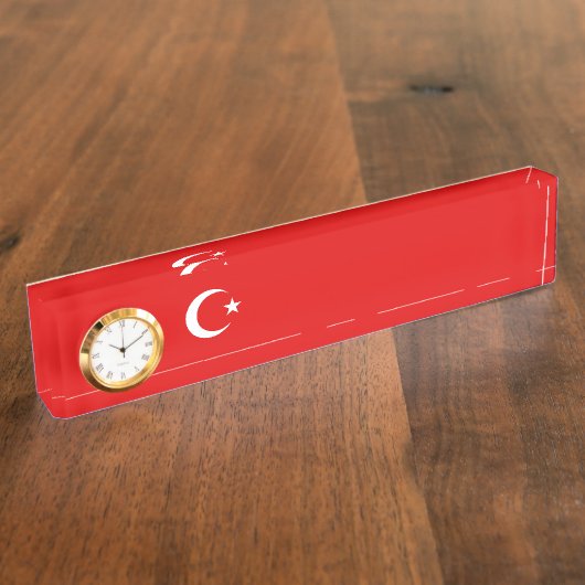 Porte-nom Pour Bureau Drapeau turc (Taille)
