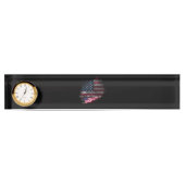 Porte-nom Pour Bureau Drapeau USA (Devant)