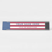 Porte-nom Pour Bureau Drapeau USA (Devant)
