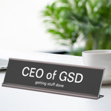 Drôle Bureau Nom Plate Cadeau exécutif