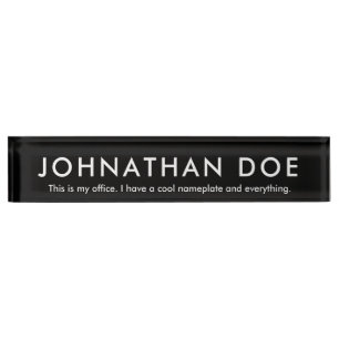 Porte-nom Pour Bureau Drôle Cool Nameplate et tout