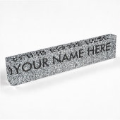 Porte-nom Pour Bureau ~ du GRANIT v.2 (grain fin/texture architecturale)