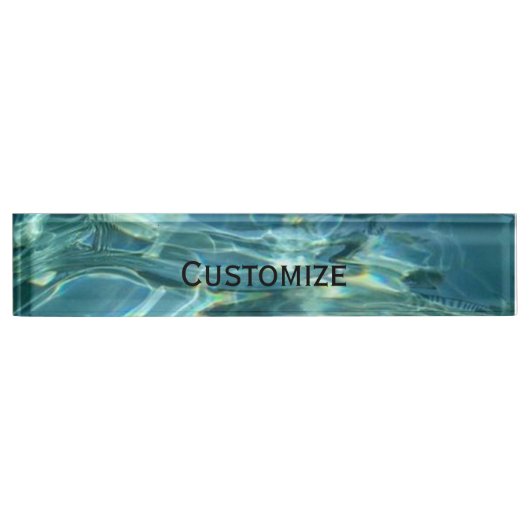 Porte-nom Pour Bureau Eau cool (Devant)