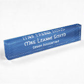 Porte-nom Pour Bureau Eau de Tahoe bleue