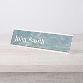 Porte-nom Pour Bureau Eau des Caraïbes Bleu Abstrait Nature (Devant)