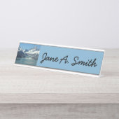 Porte-nom Pour Bureau Eaux glaciaires de l'Alaska (Devant)